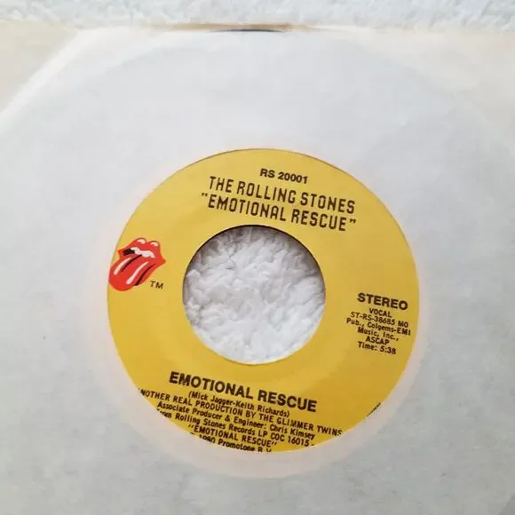 The Rolling Stones 80s vintage vinyl 45 Emotional Rescue - Picture 6 of 7